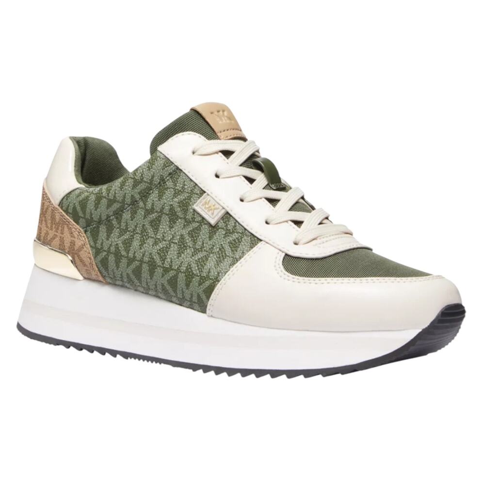Michael Kors Olive and Cream Sneakers